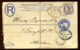 GB QV REGISTERED ENVELOPE CHISWICK - Marcophilie