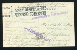 GB FRANCE DOUBLE CENSOR MARITIME BIZERTA BALLOON BASE 1918 - Marcophilie