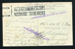 GB FRANCE DOUBLE CENSOR MARITIME BIZERTA BALLOON BASE 1918 - Marcofilie