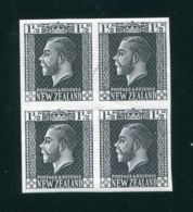 NEW ZEALAND GEORGE FIFTH PLATE PROOF BLOCK OF FOUR - Nuovi