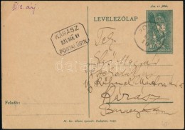 1934 10f Díjjegyes LevelezÅ‘lap 'KÁRÁSZ' Postaügynökségi... - Other & Unclassified