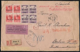 1921 Ajánlott Levél Berlinbe 8 Db Baranya Felülnyomású Bélyeggel... - Other & Unclassified