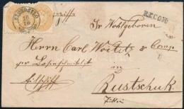 1864 2 X 15kr + 10kr (félbetépve) Ajánlott Levélen Bulgáriába... - Other & Unclassified