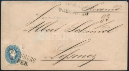 1861 15kr + 5kr (elvágva) Levélen 'PRESSBURG' - Losoncz - Other & Unclassified