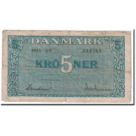 Billet, Danemark, 5 Kroner, 1945, Undated, KM:35b, TB - Dinamarca