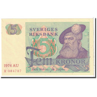 Billet, Suède, 5 Kronor, 1974, Undated, KM:51r3, NEUF - Schweden