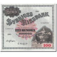 Billet, Suède, 100 Kronor, 1961, Undated, KM:48c, TTB+ - Svezia