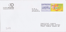 D0113 - Entier / Stationery / PSE - PAP Réponse Merci - Institut Curie - Agrément 13P081 - PAP : Risposta