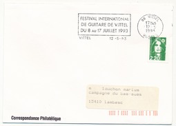 FRANCE - Env. Affr 2,20 Briat - OMEC "Festival International De Guitare De VITTEL" (Vosges) 1993 - Musique