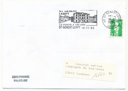 FRANCE - Env. Affr 2,70 Briat - OMEC "La Poste A Cent Ans" St Genest Lerpt (Loire) 1996 - Otros & Sin Clasificación