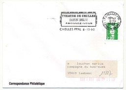 FRANCE - Env. Affr 2,20 Briat - OMEC "Théâtre De Chelles Saison 1992/93" CHELLES (S Et M) 1992 - Other & Unclassified