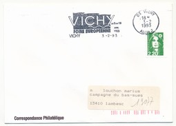 FRANCE - Env. Affr 2,20 Briat - OMEC "VICHY Foire Européenne 1993" - VICHY (Allier) 1993 - Ohne Zuordnung