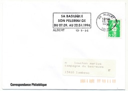 FRANCE - Env. Affr 2,70 Briat - OMEC "Sa Basilique - Son Pélerinage" ALBERT (Somme) 1996 - Christianity