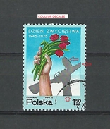 VARIÉTÉS POLOGNE 1975 N° 2215 ET VICTOIRE  DZIEN ZWYCIESTWA TULIP 1 Z.50  OBLITÉRÉ - Abarten & Kuriositäten