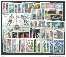 Monaco Année Complète Timbres Poste  1982 Du N° 1306 Au N° 1358  XX, Les 53  Valeurs Sans Charnière TB - Años Completos