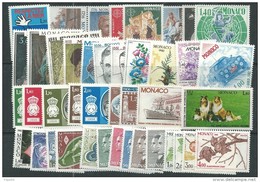 Monaco Année Complète Timbres Poste  1981 Du N° 1264 Au N° 1305  XX, Les 42  Valeurs Sans Charnière TB - Annate Complete