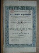 Action De 1898 ATELIERS GERMAIN à MONCEAU-SUR-SAMBRE - Fabrication D'automobiles, Tramways, Matériel De Chemin De Fer... - Automovilismo