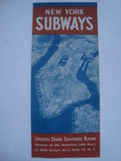 NEW YORK SUBWAYS - USA 1948 SUBWAY UNION DIME SAVINGS BANK - DESIGN BY STEPHEN J. VOORHIES 12 PAGES - Andere & Zonder Classificatie