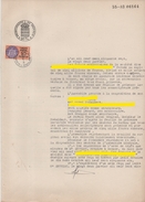 FISCAUX  MONACO PAPIER TIMBRE "blason" 90Fr Sur Document Du 22 Janvier 1947 Porté Au Tarif De 100F Par SU N°6 10F Orange - Fiscales