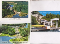 3 CPM DPT 57 ARZVILLER, CANAL DE LA MARNE AU RHIN, PLAN INCLINE TRANSVERSAL - Arzviller