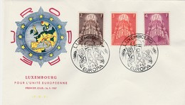 Luxembourg FDC Europa 1957 - Covers & Documents