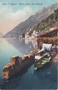 AK Lago Di Lugano Motivo Presso San Mamette Chiesa A Gandria Oria Albogasio Caprino Tessin Schweiz Suisse Photochromie ? - Gandria 