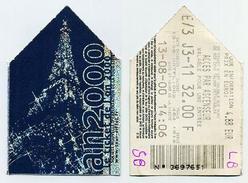 Ticket D'entrée / Entrance Ticket / Entreebewijs - Tour Eiffel - An 2000 - Paris - France - Y2K - Collector ! - Tickets D'entrée