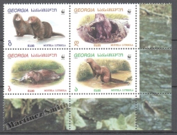 Georgie - Georgia 1999 Yvert 234-37 Fauna Protection,  Europe Mink - MNH - Georgien