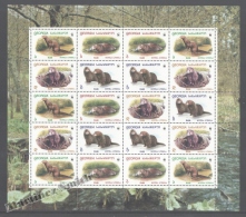 Georgie - Georgia 1999 Yvert 234-37 - Fauna Protection,  Europe Mink - WWF - Sheetlet  - MNH - Georgien