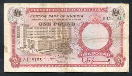 432-Nigeria Billet De 1 Pound 1967 B94 - Nigeria