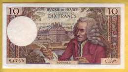 BILLET FRANCAIS - 10 Francs Voltaire 2-7-1970 SUP+ - 10 F 1963-1973 ''Voltaire''