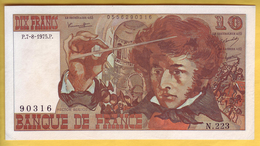 BILLET FRANCAIS - 10 Francs Berlioz 7-8-1975 SUP+ - 10 F 1972-1978 ''Berlioz''