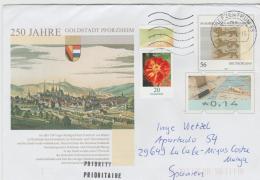 DBG097 / Pforzheim, Privater Umschlag Mit Zusatzmarke 2017 Nach Spanien - Private Covers - Used