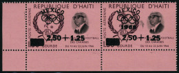 Neuf Sans Charnière N° 591/2, + PA 361/62, JO De Mexico 1968, Paire Hor. : Surcharge Sans 1968 Tenant... - Altri & Non Classificati