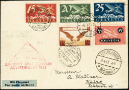 Lettre Zeppelin Luftschiff Graf Zeppelin Agyptenfahrt 1931. CàD Romanshorn 8.IV.31, Pour Le Caire.... - Autres & Non Classés