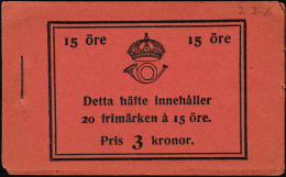 Neuf Sans Charnière Carnet N°C196.  15ore Rouge. Carnet Complet De 20 Timbres. Prix 3Kr. T.B. - Autres & Non Classés