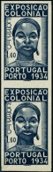 Neuf Sans Gomme N°572/574. Exposition Coloniale De Porto 1934. La Série Paire Verticale Non... - Autres & Non Classés