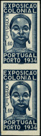 Neuf Sans Gomme N°572/574. Exposition Coloniale De Porto 1934. La Série Paire Verticale Non... - Sonstige & Ohne Zuordnung