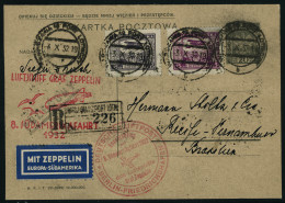 Lettre Zeppelin 8 SAF 1932, Pour Le Brésil, T.B. Aff. Recto Verso - Autres & Non Classés