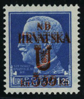 Neuf Sans Charnière Occupation Croate 3.50 Sur 30 Et 3.50 Sur 1.25, Les 2 Ex Double Surcharge, T.B. Rare,... - Other & Unclassified