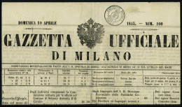 Lettre Cachet De Parma Cent 9 Gazette Estere, Taxe Sur Journal, Précurseur De Timbres Taxés,... - Autres & Non Classés