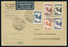 Lettre Zeppelin 1er SAF 1931, L Càd Budapest 931 Aug 25, Càd De Transit Friedrichshafen 29.8.31, Au... - Autres & Non Classés