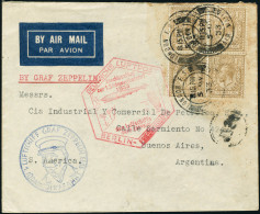 Lettre Zeppelin. 1er SAF 1933. Lettre By Air Mail. CàD London 5 My 33. Cachet Illustré... - Other & Unclassified