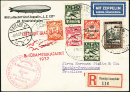 Lettre N°29 + Complément D'affranchissement Sur C.P. Recommandée Du 8.10.32. Zeppelin 8è... - Autres & Non Classés