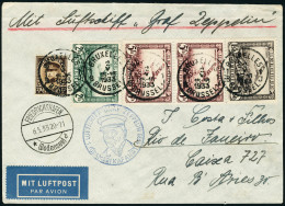 Lettre Zeppelin. 1er SAF 1933. CàD Bruxelles 2.V.1933. CàD De Transit Friedrichshafen 6.5.33, Pour... - Altri & Non Classificati