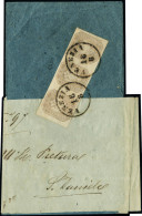 Lettre N° 9. 1.05 Brun Lilas, Bande Hor De 3, Obl Venezia S/bande D'Imprimé, T.B. Rare, Sasonne 1750. - Autres & Non Classés