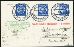 Lettre Zeppelin 2è SAF 1933. C.P. Illustrée (Zeppelin). CàD Luftschiff Graf Zeppelin 4.6.33,... - Sonstige & Ohne Zuordnung