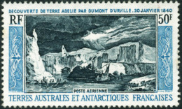 Neuf Sans Charnière N° 8. 50f Découverte De La Terre Adélie, Gomme... - Autres & Non Classés