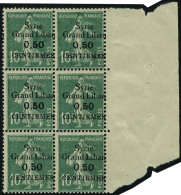 Neuf Sans Charnière N° 90b, Erreur De Valeur 050 Sur 10c Vert Semeuse, Bloc De 6 Bdf, Superbe - Sonstige & Ohne Zuordnung