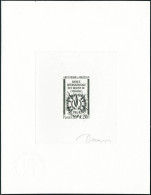 N°384. 20f Droits De L'Homme. Epreuve D'artiste En Noir. Cachet à Sec De Contrôle. T.B. - Altri & Non Classificati